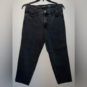 Old Navy Women's Black Mid-Rise OG Loose Straight Leg Jeans